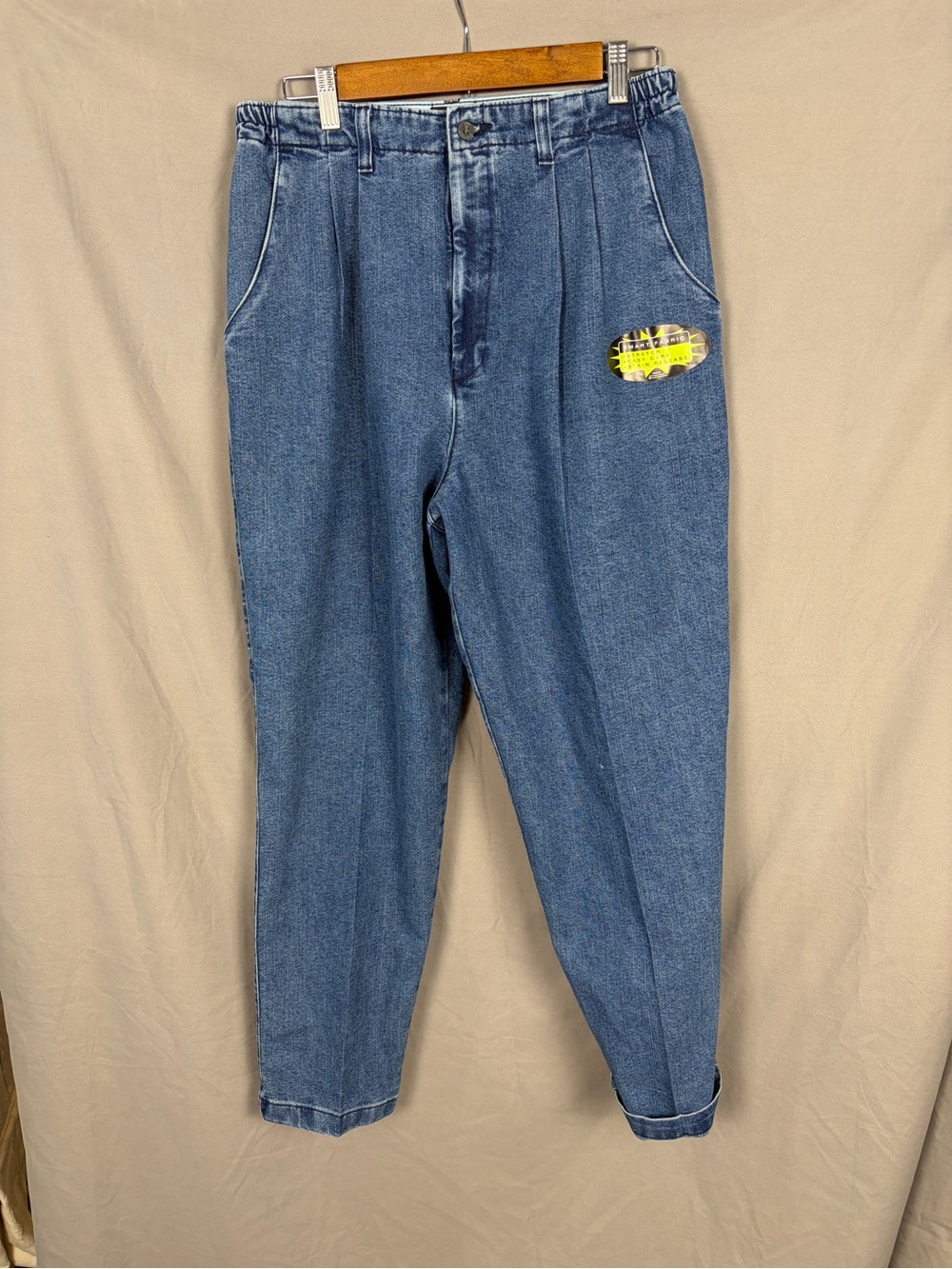 Lee Smart Fabric Jeans Women’s 16 Petite Medium Wash High Rise Pleated Front